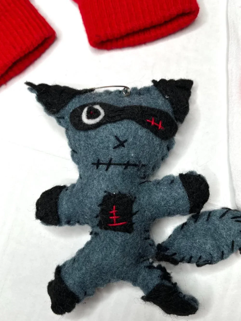 BUNDLE DEAL! 3 Zombie Claw Gloves Red Black Bloody Over Knee Socks Ninja Plush